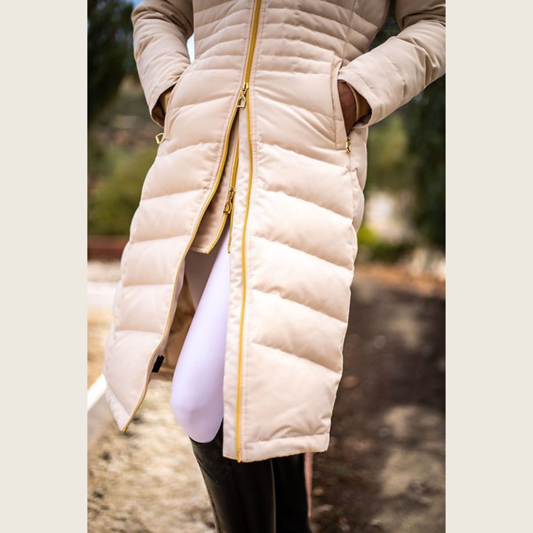 Dressage Queen Dream - Cream Duck Down Trainer's Riding Coat - Dressage Queen Dream - Equiluxe Tack