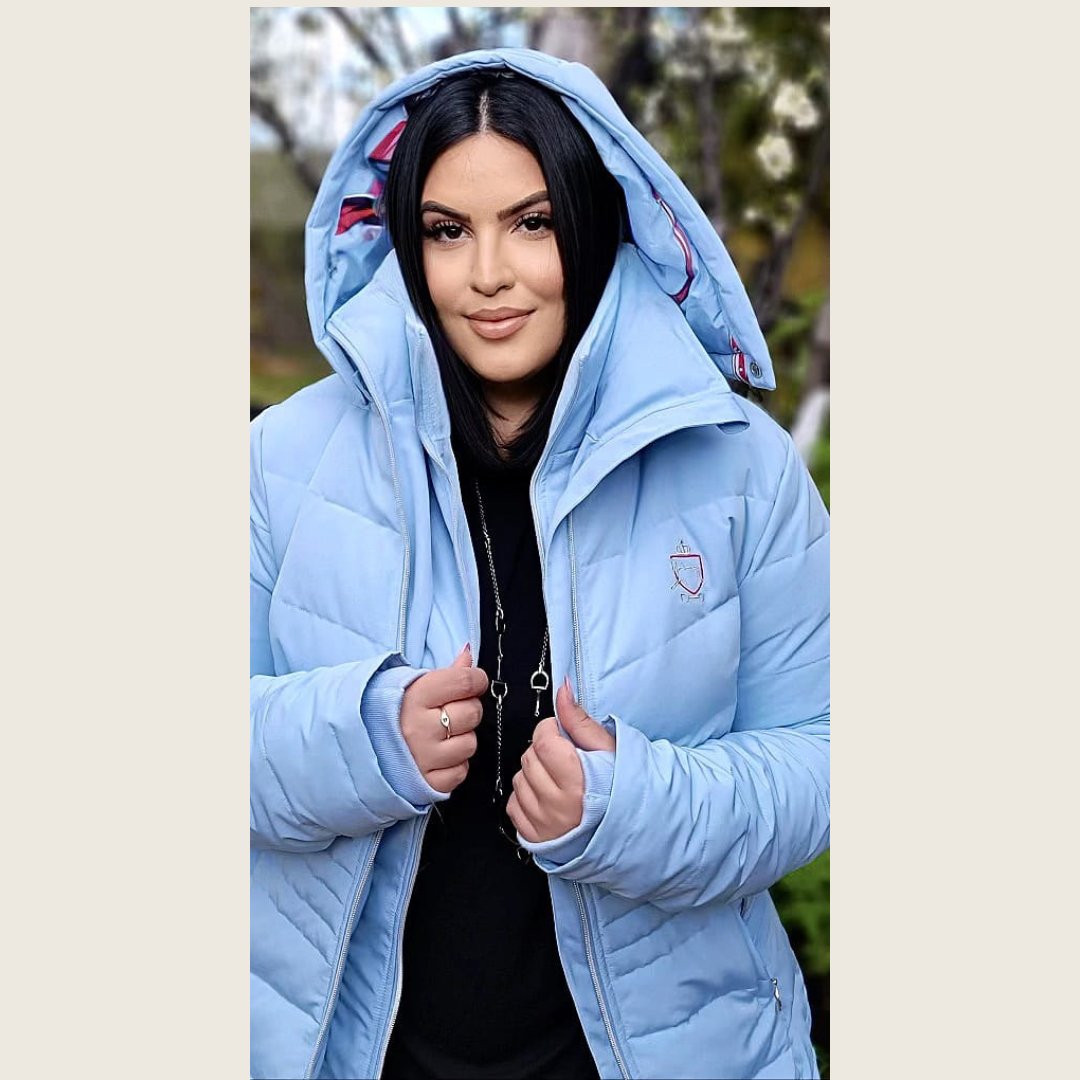 Dressage Queen Dream - Ice Blue Duck Down Riding Jacket - Dressage Queen Dream - Equiluxe Tack