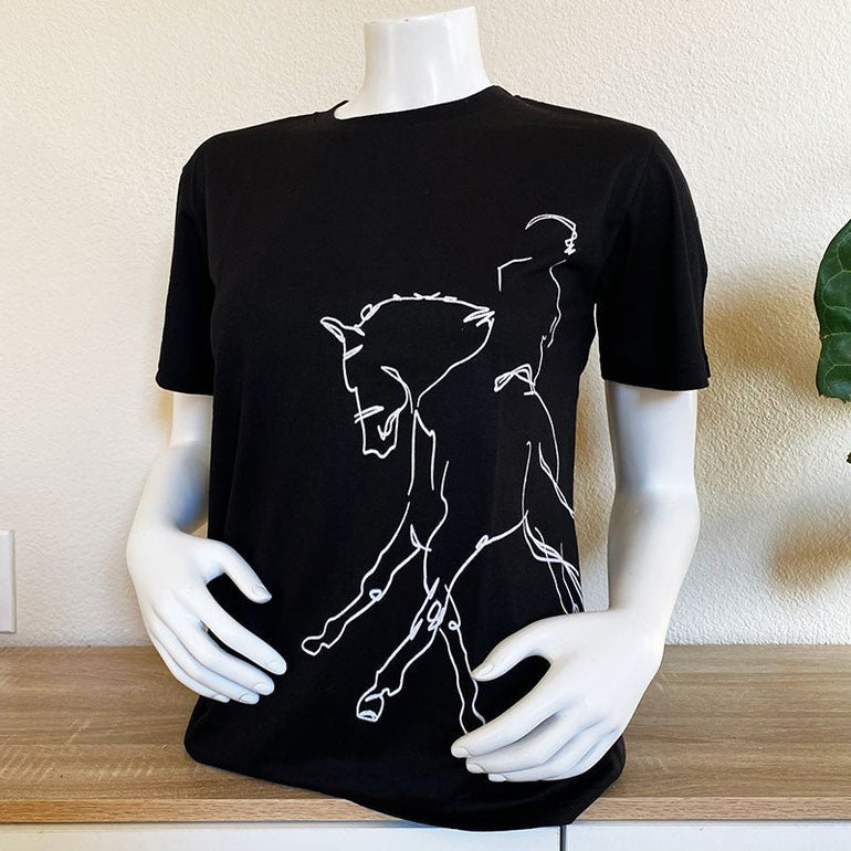 Dressage T-shirt Unisex Black - Equiluxe Tack