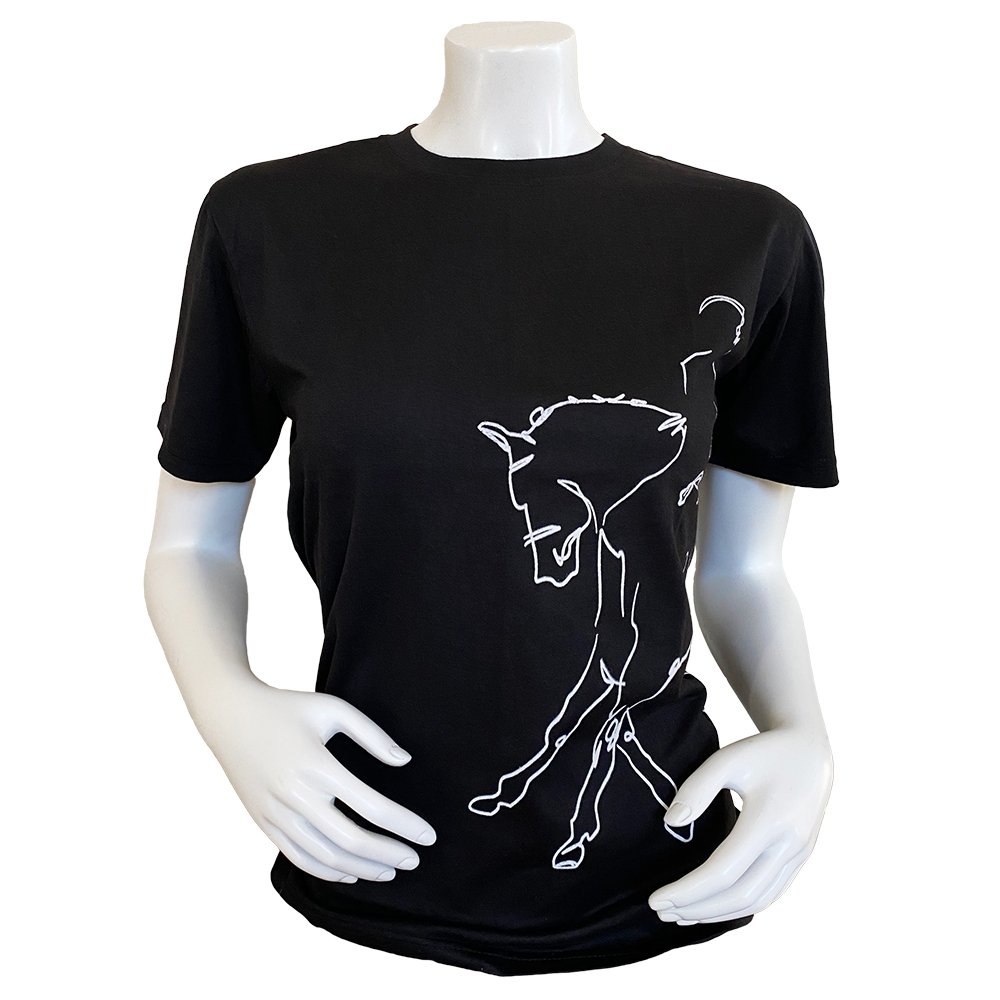 Dressage T-shirt Unisex Black - Equiluxe Tack