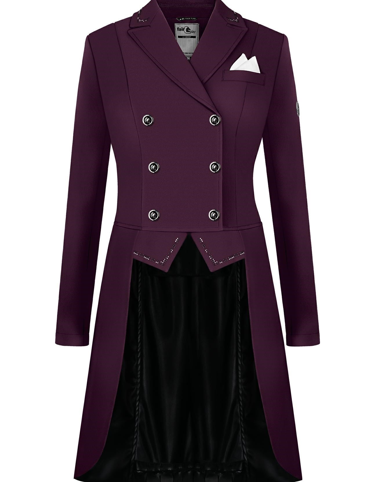 Dressage tailcoat FP NADINE royal berry 44 - Equiluxe Tack - Equiluxe Tack