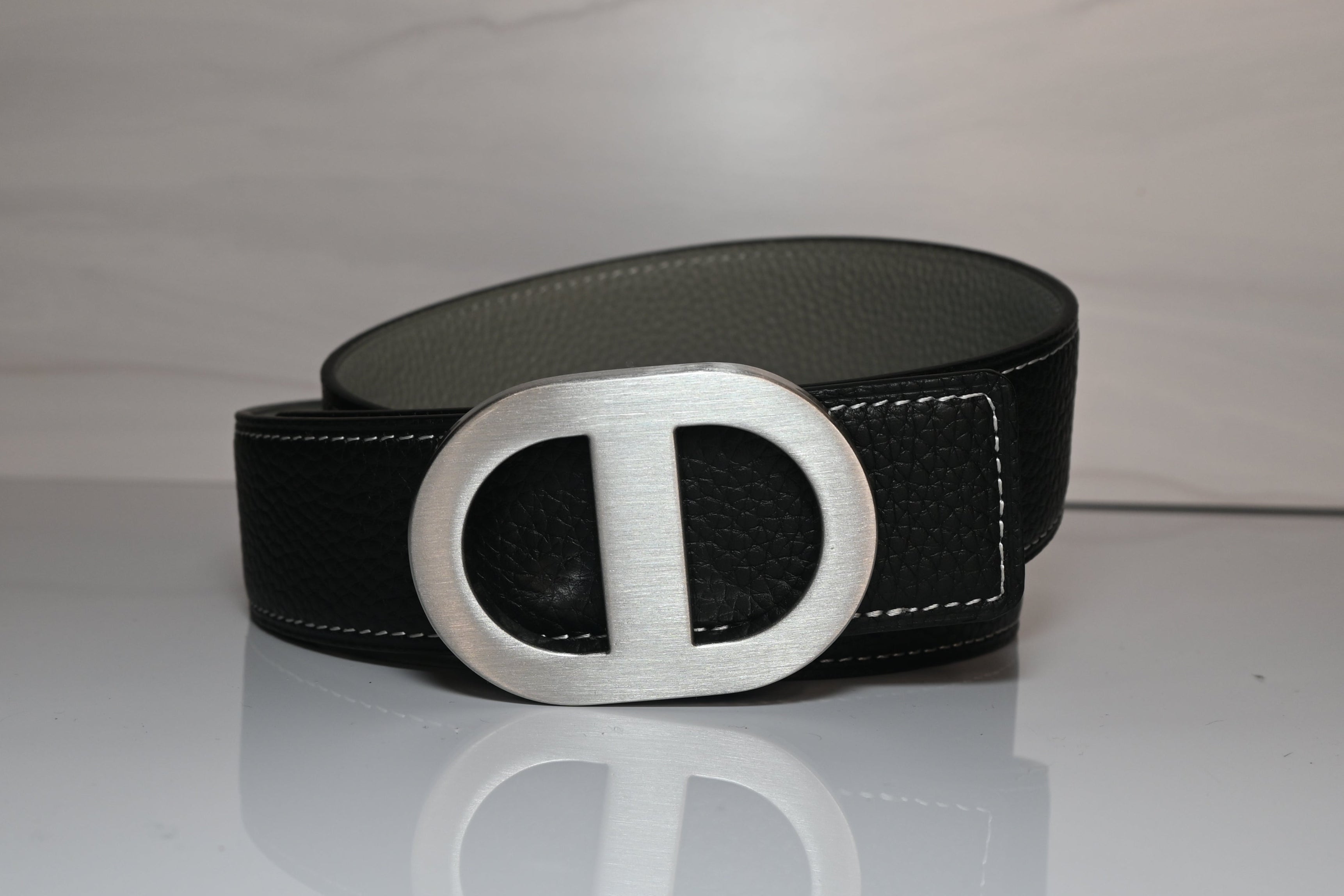 Dubois Cheval Audrey Reversible Leather Belt - Silver / Black - DUBOIS CHEVAL - Equiluxe Tack
