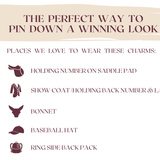 Dubois Cheval Double Clear Number Pin Charm - DUBOIS CHEVAL - Equiluxe Tack