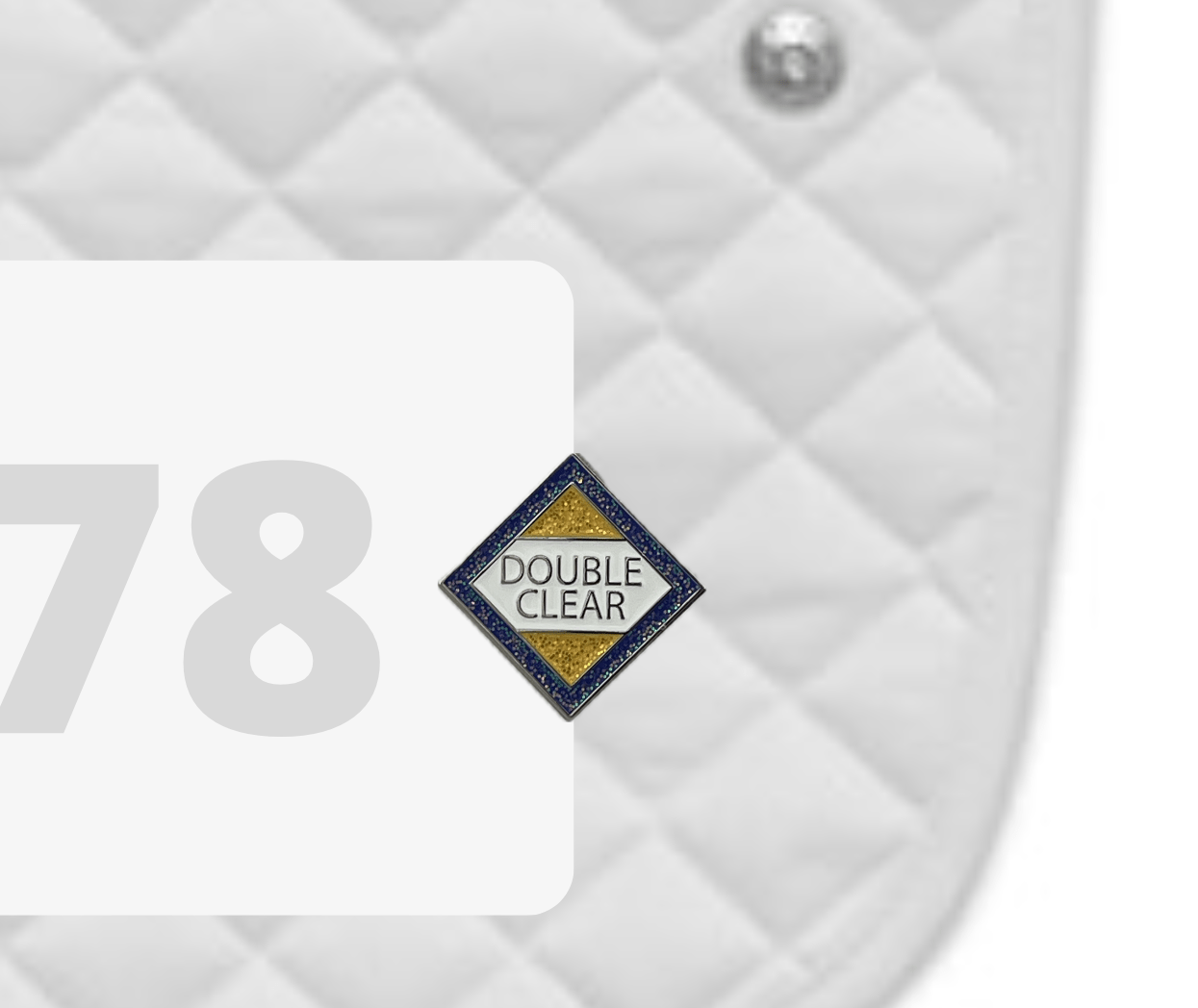Dubois Cheval Double Clear Number Pin Charm - DUBOIS CHEVAL - Equiluxe Tack
