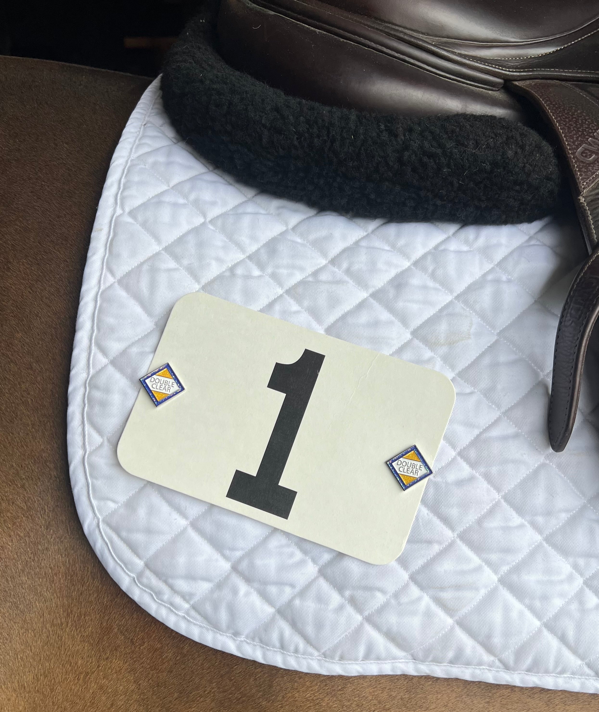 Dubois Cheval Double Clear Number Pin Charm - DUBOIS CHEVAL - Equiluxe Tack