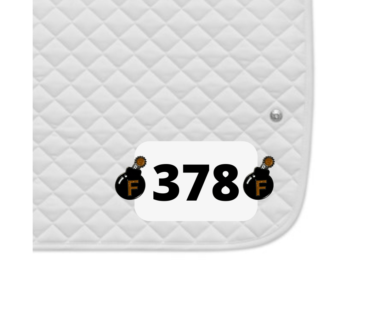 Dubois Cheval F Bomb Number Pin Charm - DUBOIS CHEVAL - Equiluxe Tack