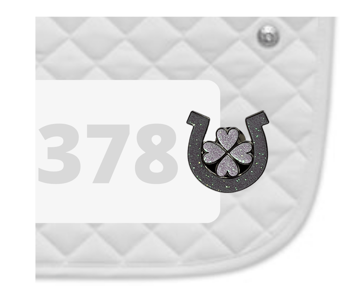 Dubois Cheval Horseshoe Clover Number Pin Charm - DUBOIS CHEVAL - Equiluxe Tack