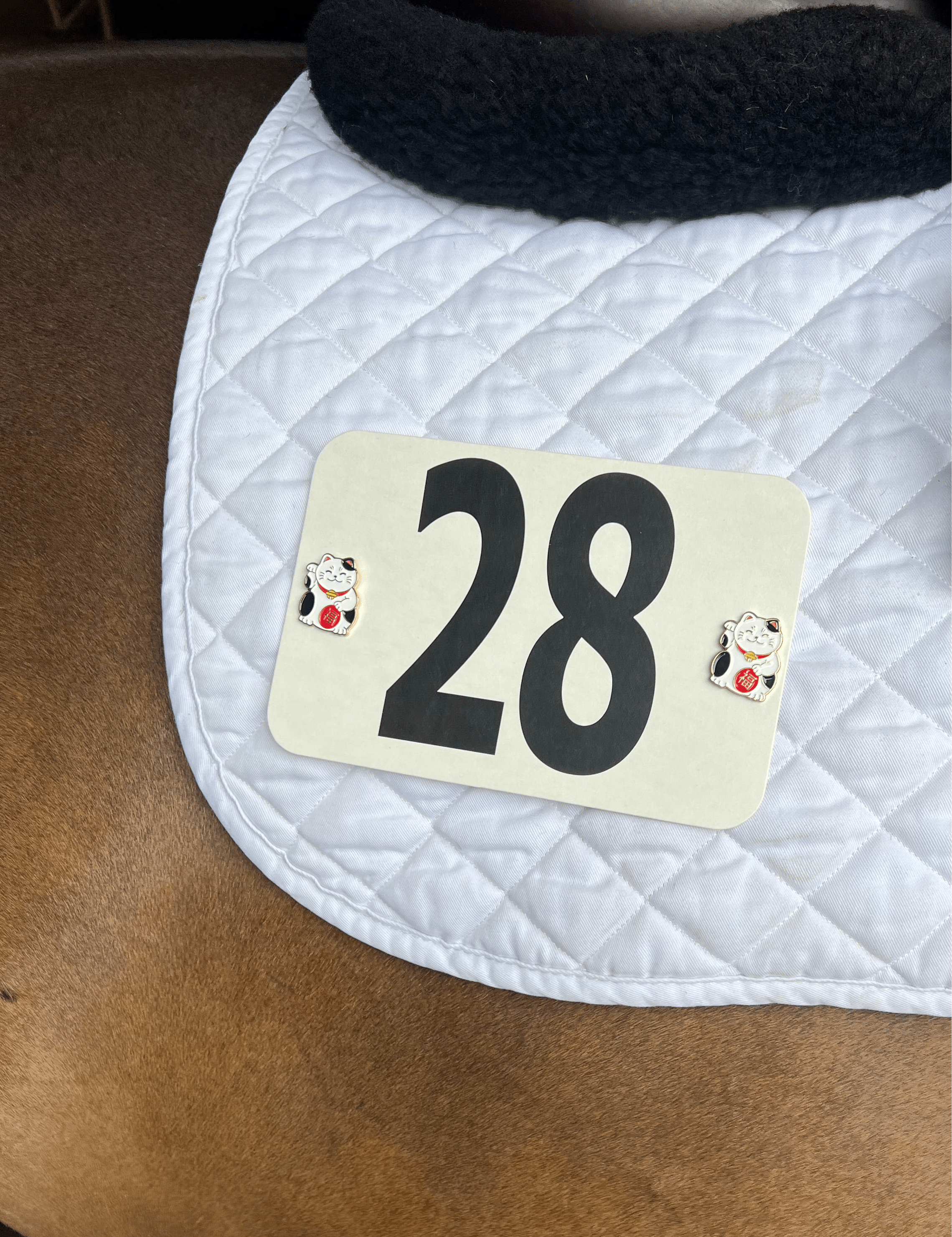 Dubois Cheval Lucky Cat Number Pin Charms - DUBOIS CHEVAL - Equiluxe Tack