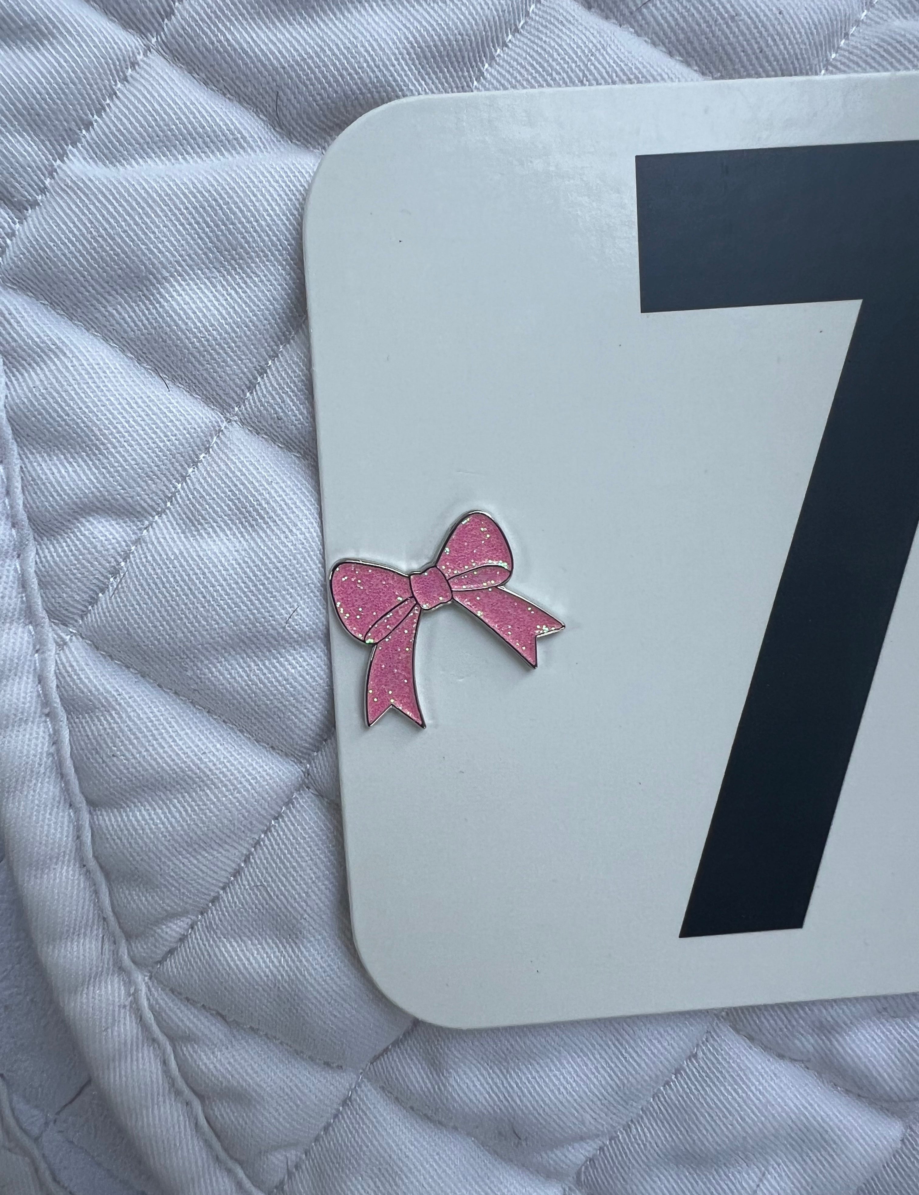 Dubois Cheval Pink Bow Number Pin Charm - DUBOIS CHEVAL - Equiluxe Tack