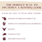 Dubois Cheval Positive Potato Number Pin Charms - DUBOIS CHEVAL - Equiluxe Tack