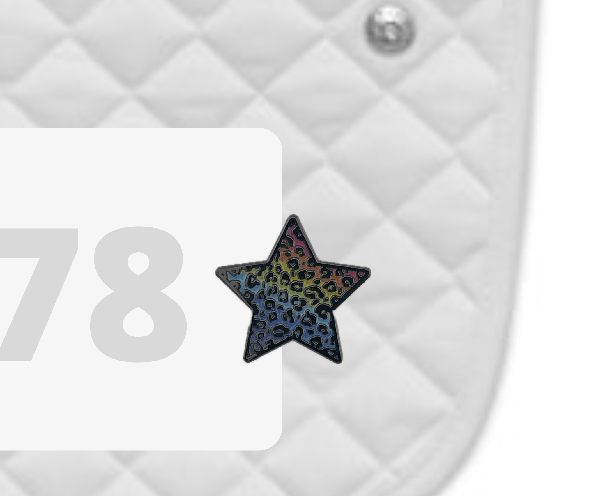 Dubois Cheval Rainbow Cheetah Number Pin Charms - DUBOIS CHEVAL - Equiluxe Tack