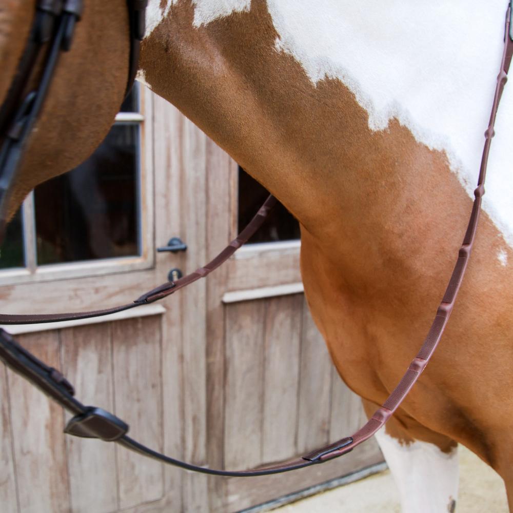 Dy'on 1/2" Rubber Reins with 7 Integrated Stops - Equiluxe Tack