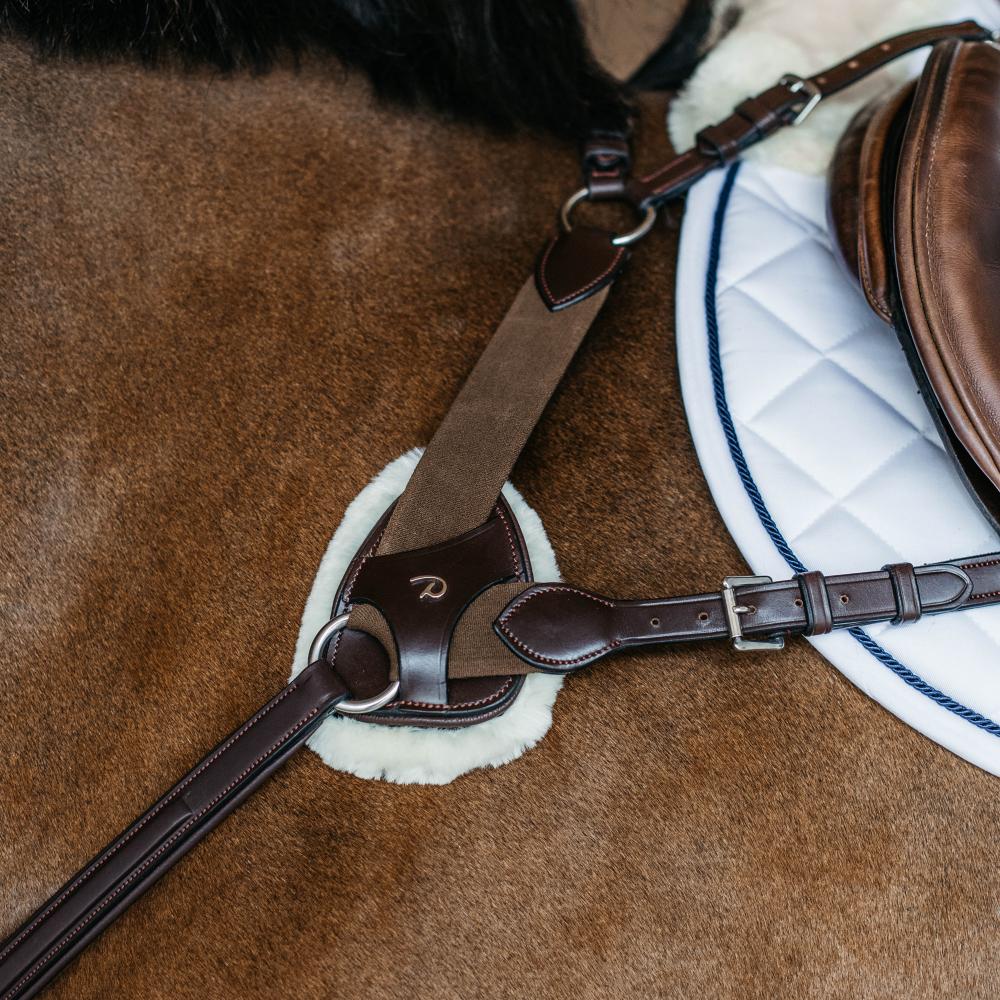 Dy'on 5 Points Breastplate Vegan Sheepskin Protection Pad - Equiluxe Tack