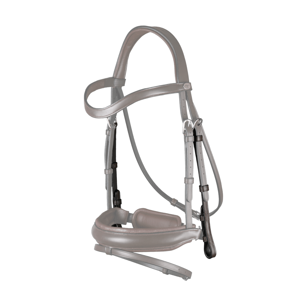 Dy'on Buffalo Leather Cheek Pieces With Stainless Steel Buckles - Equiluxe Tack