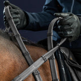 Dy'on Collection 1/2" Rubber Reins With 7 Leather Loops - Equiluxe Tack