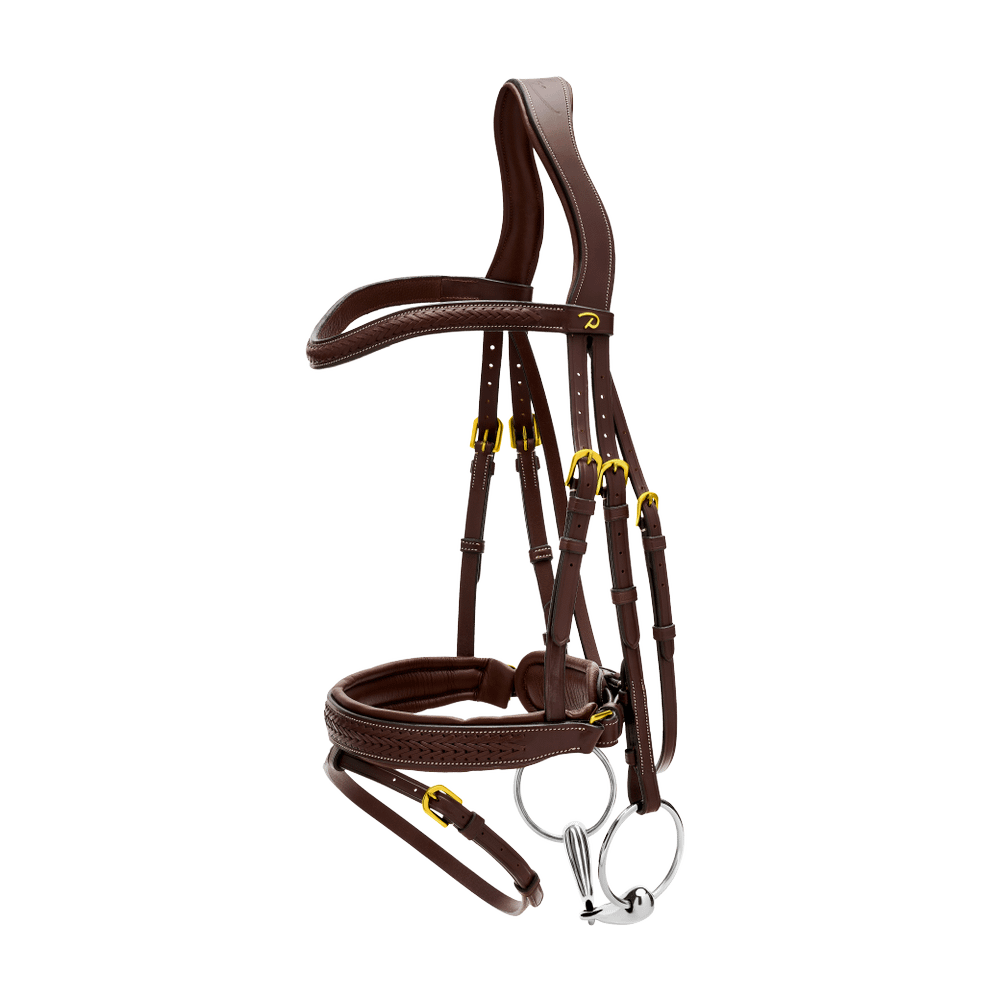 Dy'on Collection Plaited Flash Noseband Bridle Pull Back - Equiluxe Tack