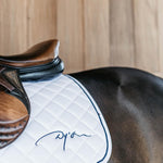 Dy'on Diamond Saddle Pad Jumping - White - Dy'on - Equiluxe Tack