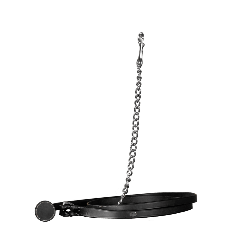 Dy'on Leather Lead With Chain 2m - Equiluxe Tack