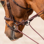Dy'on New English Collection 5/8" Leather/Nylon Draw Reins - Equiluxe Tack