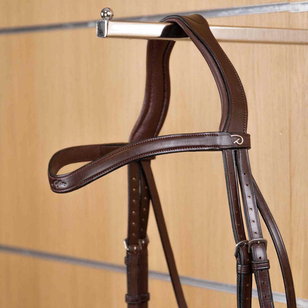 Dy'on New English Collection Flat Leather V-Shaped Browband - Equiluxe Tack