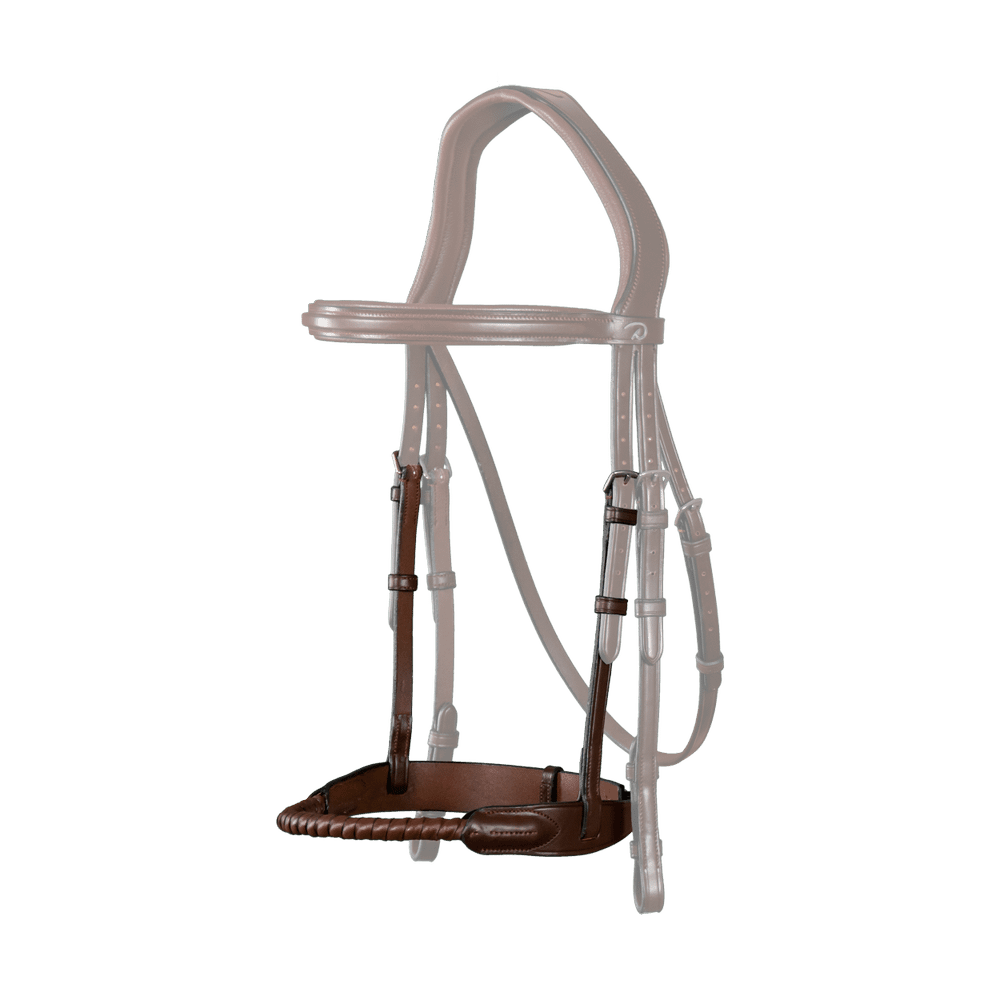 Dy'on New English Collection Leather Covered Rope Noseband - Equiluxe Tack