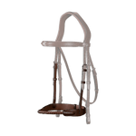 Dy'on New English Collection Leather Covered Rope Noseband - Equiluxe Tack