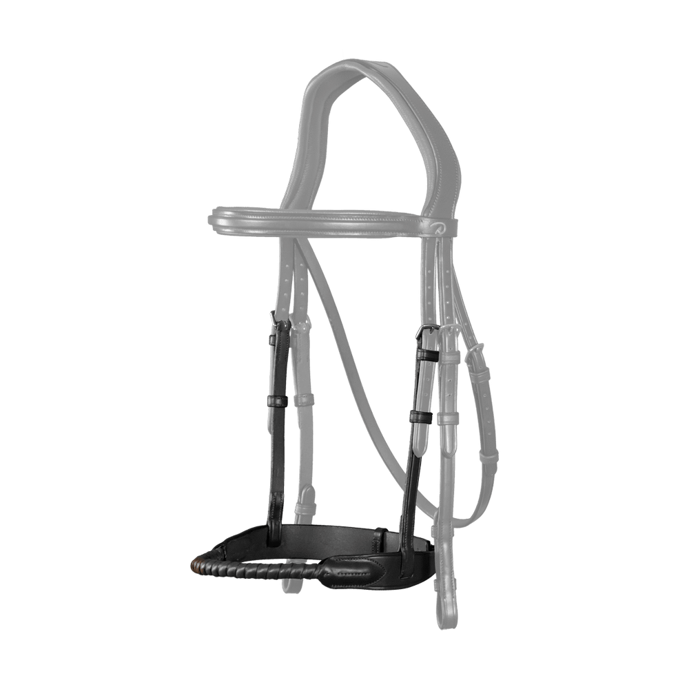 Dy'on New English Collection Leather Covered Rope Noseband - Equiluxe Tack