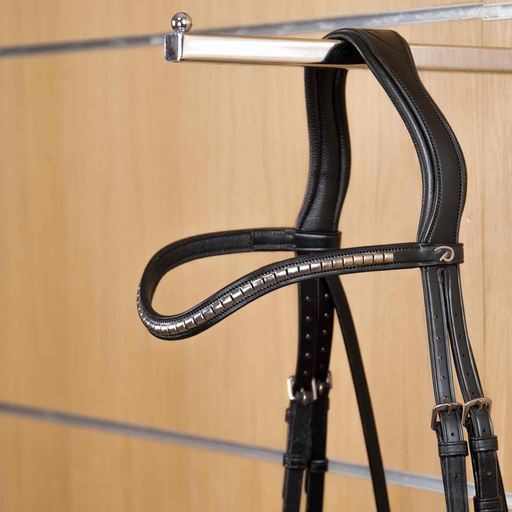 Dy'on New English Collection Silver Clincher V-Shaped Browband - Equiluxe Tack
