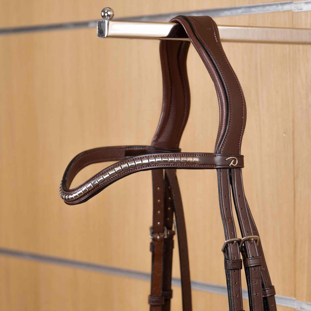 Dy'on New English Collection Silver Clincher V-Shaped Browband - Equiluxe Tack