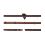 Dy'on Plaited Rubber Reins with 7 Leather Loops - Equiluxe Tack