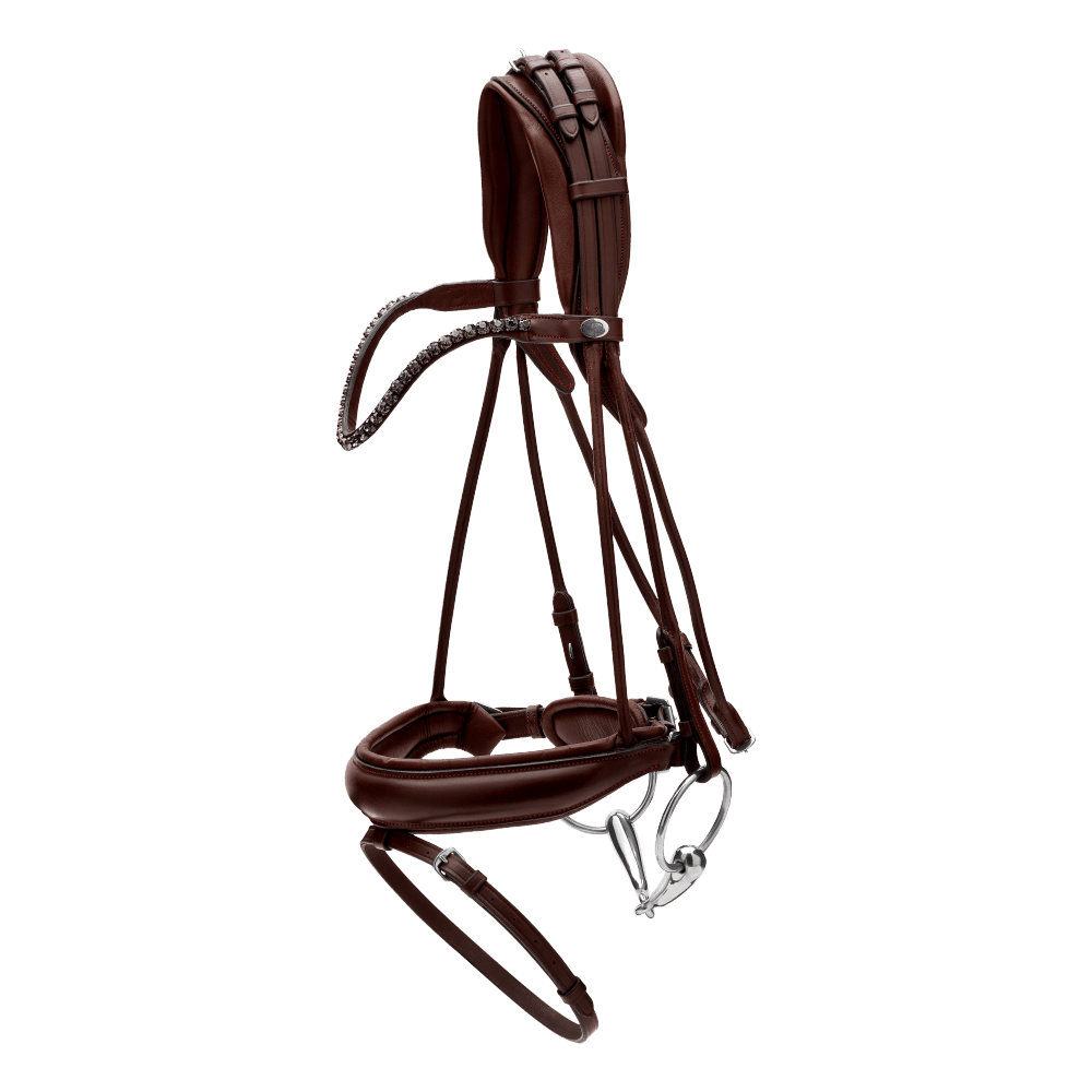 Dy'on Soft Collection Round Stitched Large Crank Noseband Bridle - Equiluxe Tack