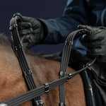 Dy'on US Collection 5/8" Web Reins With 9 Leather Loops - Equiluxe Tack