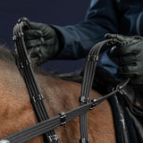 Dy'on US Collection 5/8" Web Reins With 9 Leather Loops - Equiluxe Tack