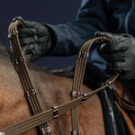 Dy'on US Collection 5/8" Web Reins With 9 Leather Loops - Equiluxe Tack