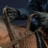 Dy'on US Collection 5/8" Web Reins With 9 Leather Loops - Equiluxe Tack
