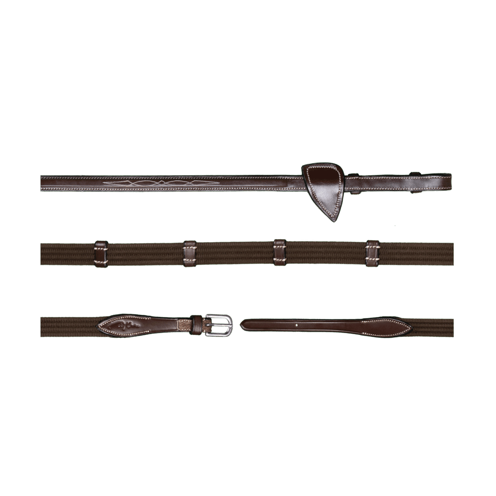Dy'on US Collection 5/8" Web Reins With 9 Leather Loops - Equiluxe Tack