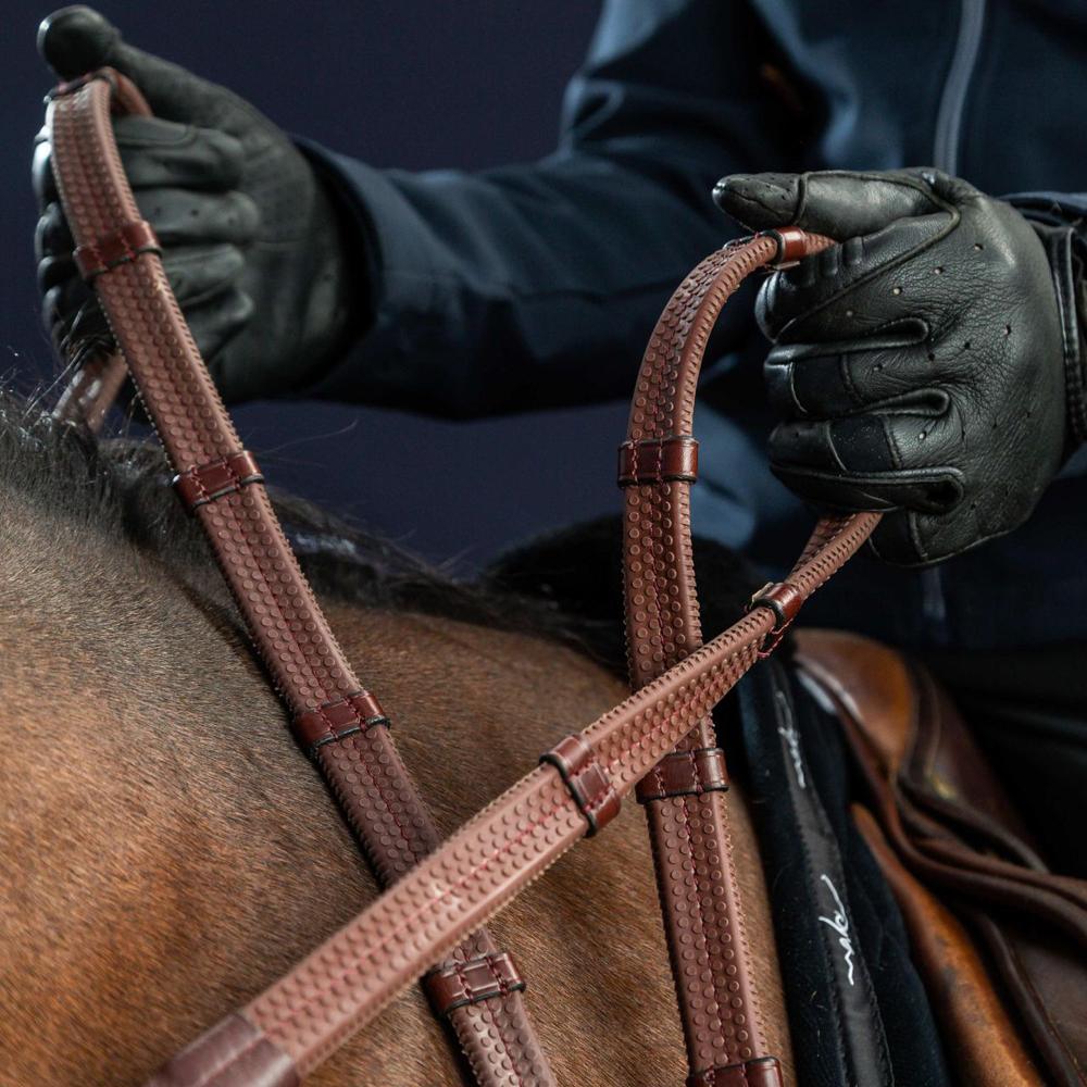 Dy'on US Collection Rubber Reins With Leather Loops - Equiluxe Tack