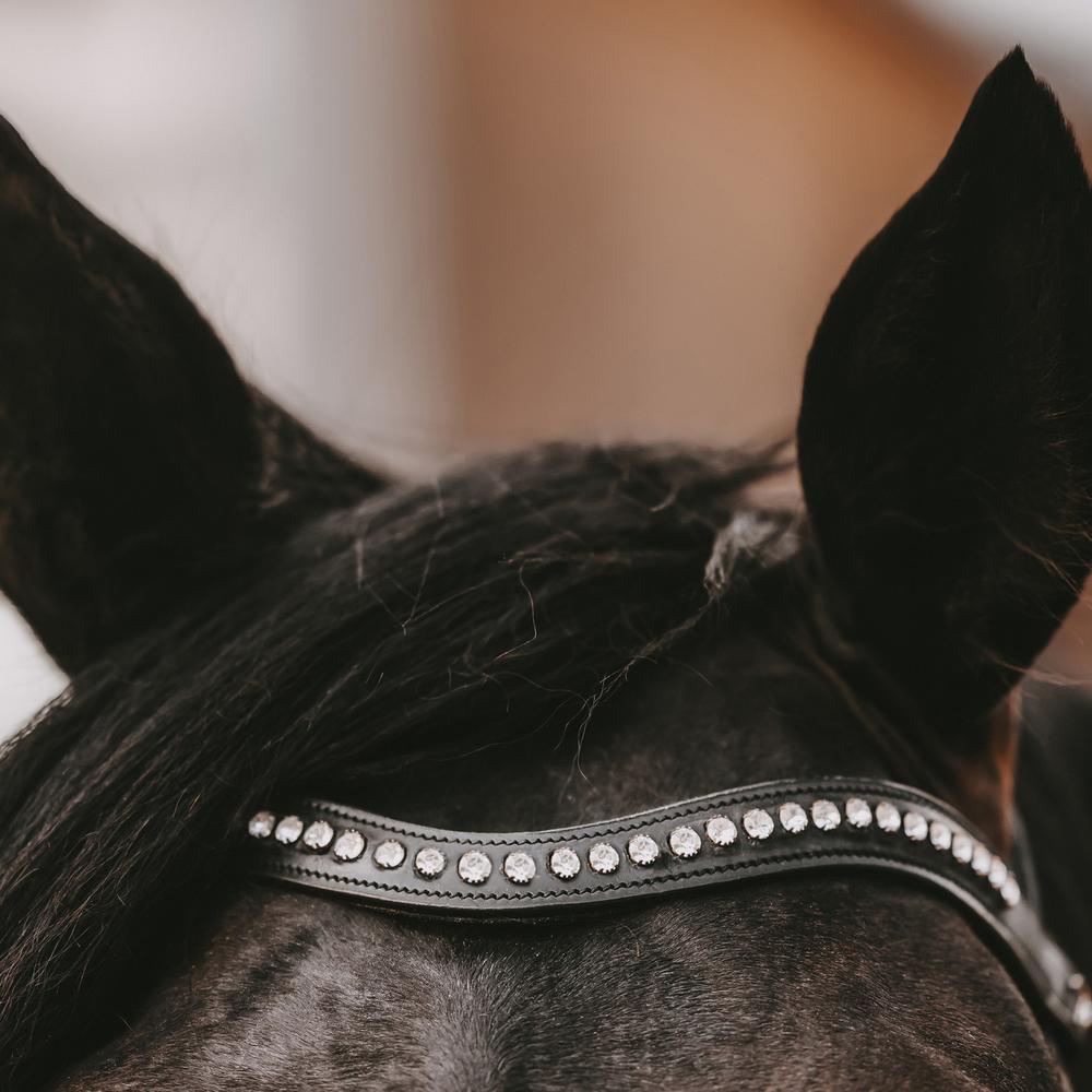 Dy'on White Swarovski V-Shaped Browband New English Collection - Equiluxe Tack