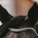 Dy'on White Swarovski V-Shaped Browband New English Collection - Equiluxe Tack