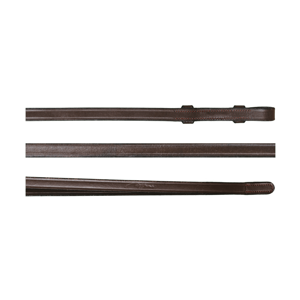 Dy'on Working Collection 5/8" Full Leather Reins with 7 Leather Loops - Equiluxe Tack