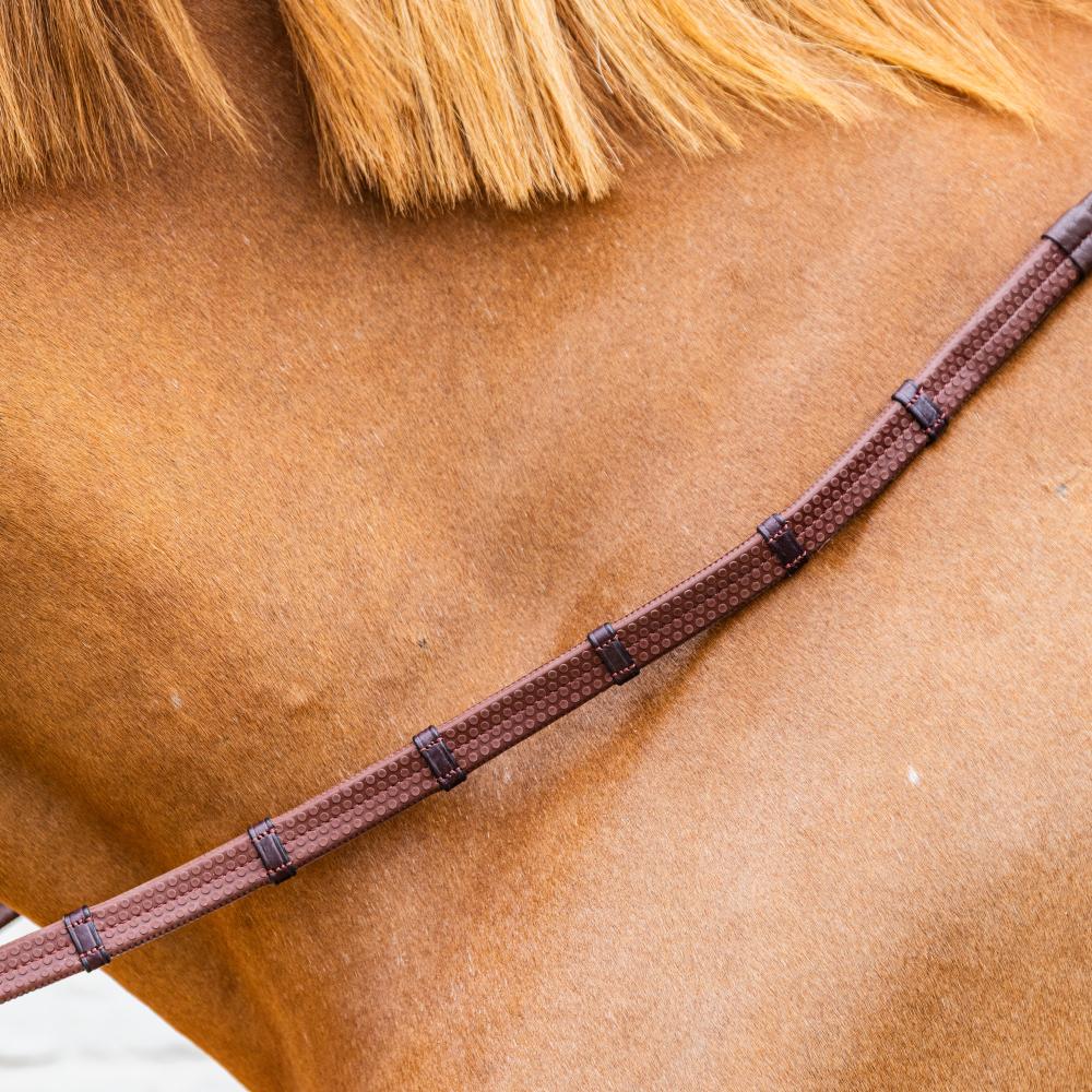 Dy'on Working Collection 5/8" Rubber Reins with Leather Loops and Snaps - Equiluxe Tack