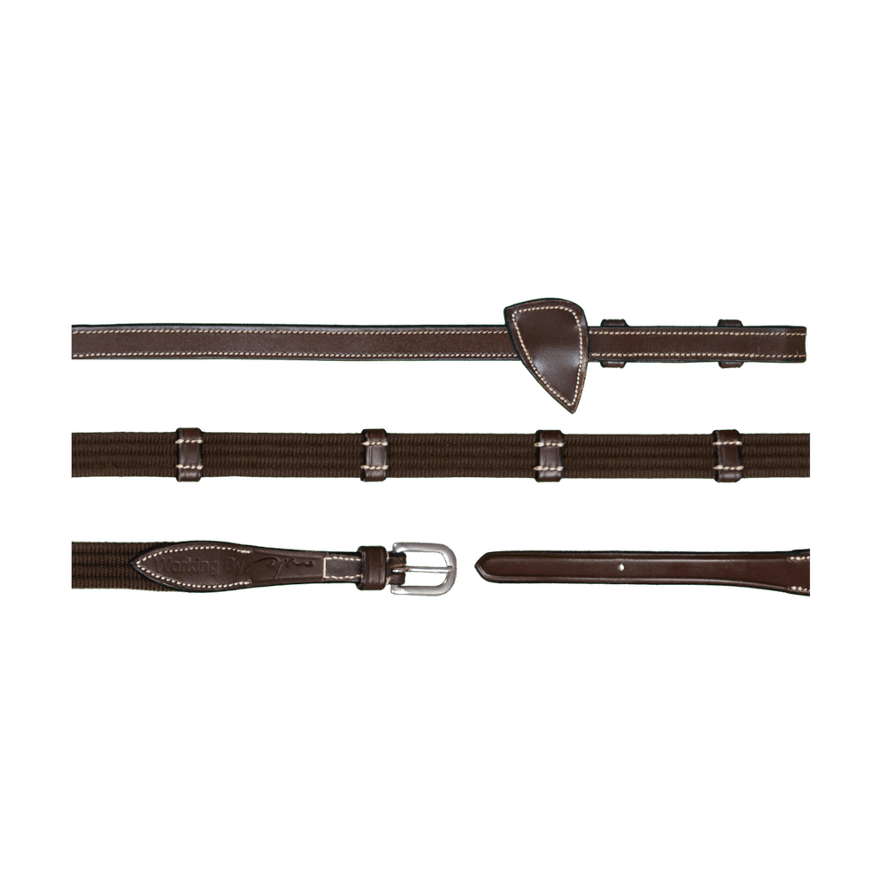 Dy'on Working Collection 5/8" Web Reins With 9 Leather Loops - Equiluxe Tack