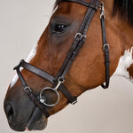 Dy'on Working Collection Flat Leather Bridle With Snap Hooks - Equiluxe Tack