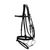 Dy'on Working Collection Flat Leather Bridle With Snap Hooks - Equiluxe Tack