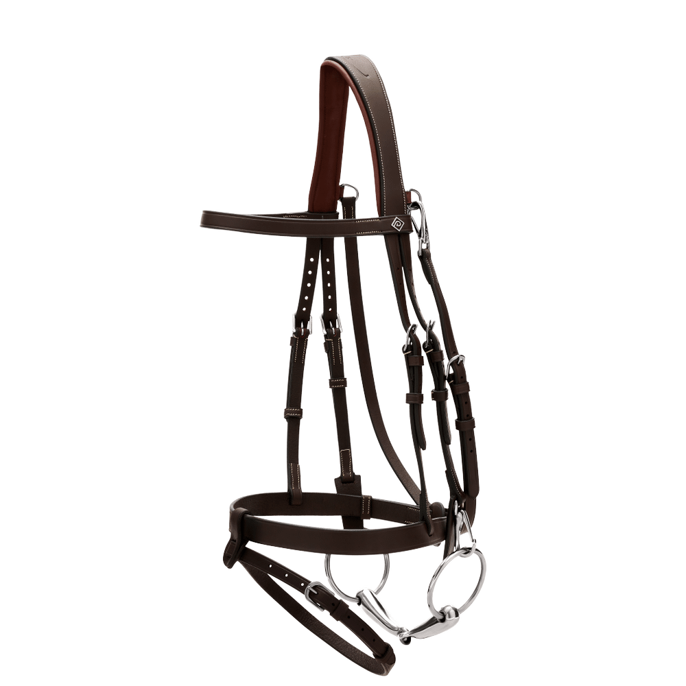 Dy'on Working Collection Flat Leather Bridle With Snap Hooks - Equiluxe Tack