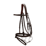 Dy'on Working Collection Flat Leather Bridle With Snap Hooks - Equiluxe Tack