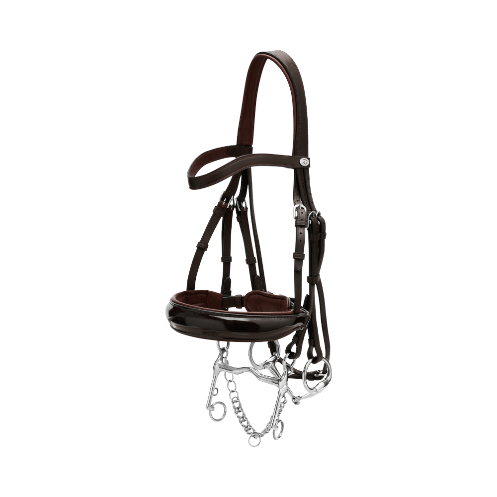 Dy'on Working Collection Patent Large Crank Noseband Double Bridle - Equiluxe Tack