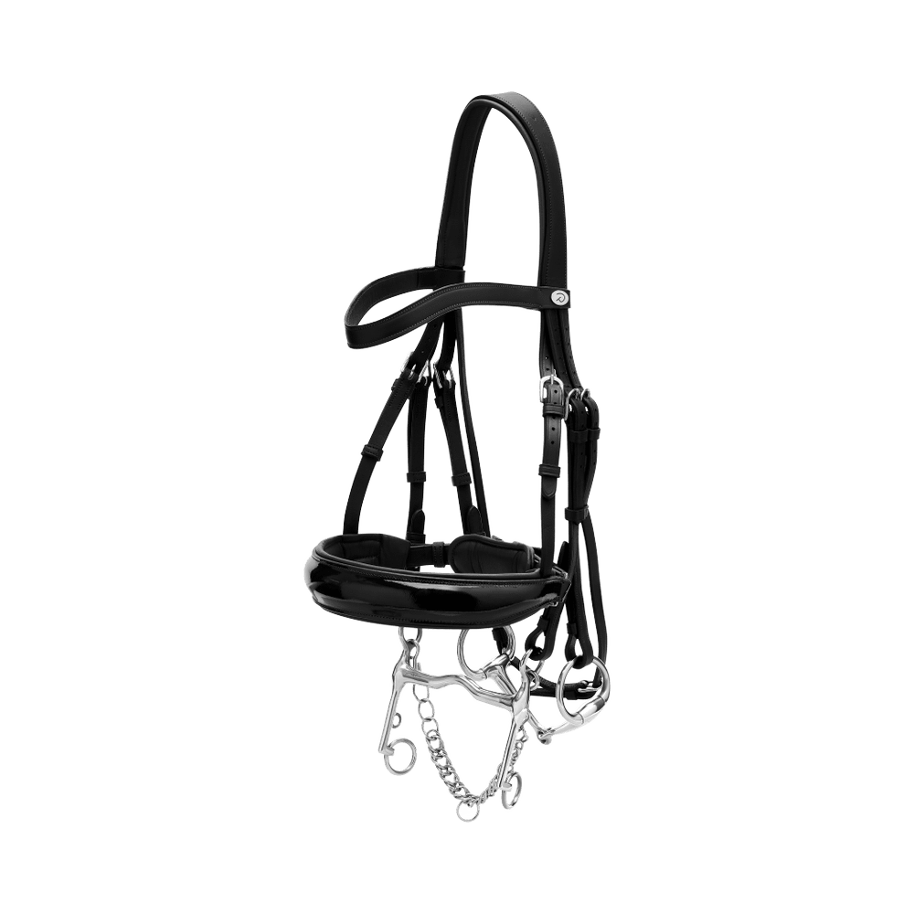 Dy'on Working Collection Patent Large Crank Noseband Double Bridle - Equiluxe Tack