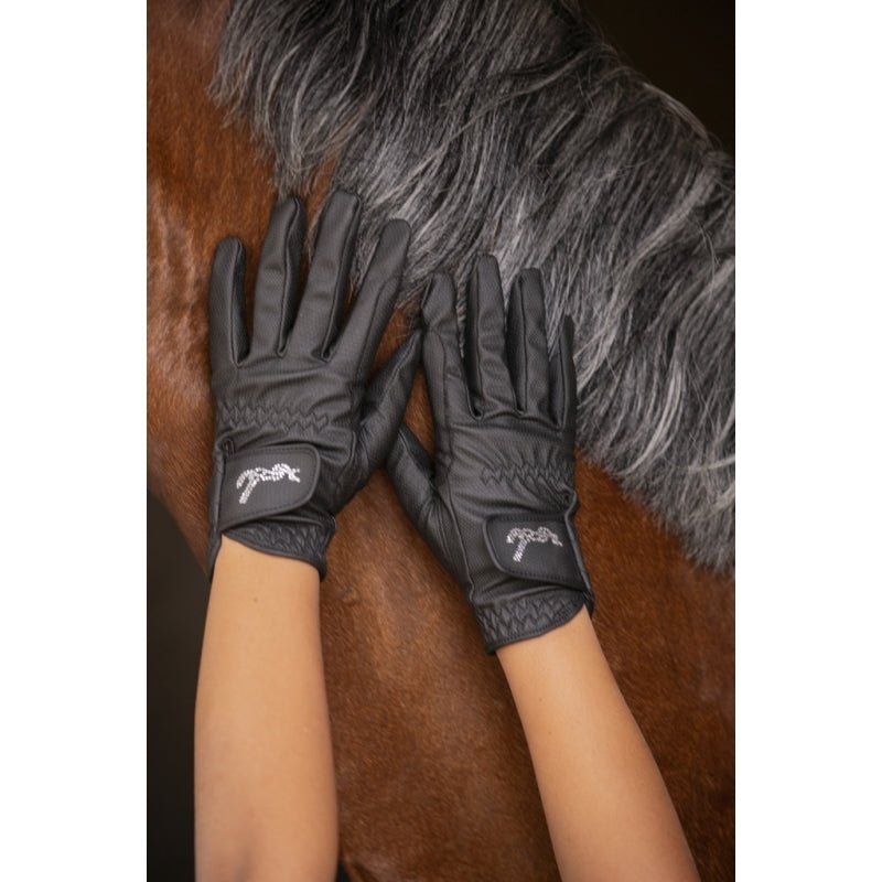 Eden by Pénélope Black Lyoni Riding Gloves - Children - Pénélope - Equiluxe Tack