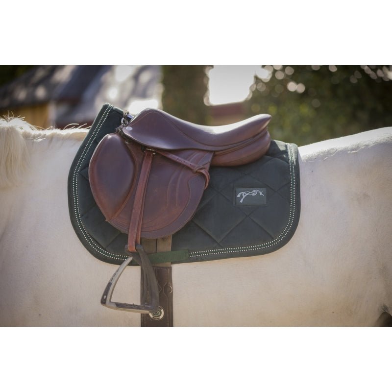 Eden by Pénélope New Strass Saddle Pad - Dark Green - Pénélope - Equiluxe Tack